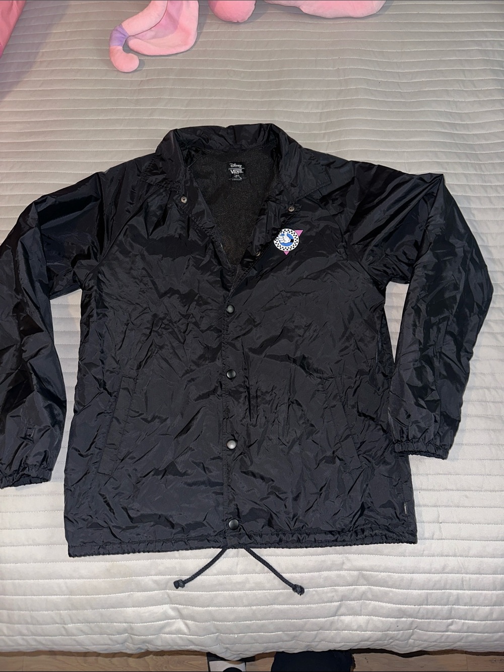 Vans Black Women's Windbreaker with Crest Patch